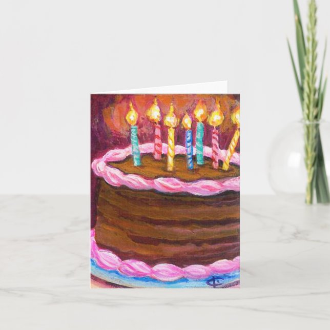Carte de voeux 'Joyeux anniversaire avec chocolat' (Devant)