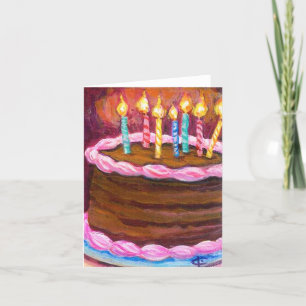 Carte de voeux 'Joyeux anniversaire avec chocolat'