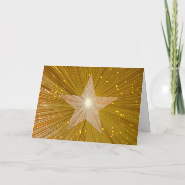 Carte de vœux 'Joyeux Anniversaire' Gold Star (Devant)