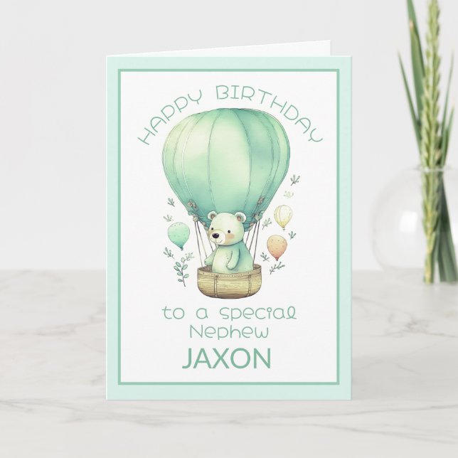 Carte de vœux joyeux anniversaire pour neveu (Devant)