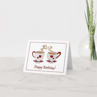 Carte de vœux Joyeux Anniversaire tasse à thé