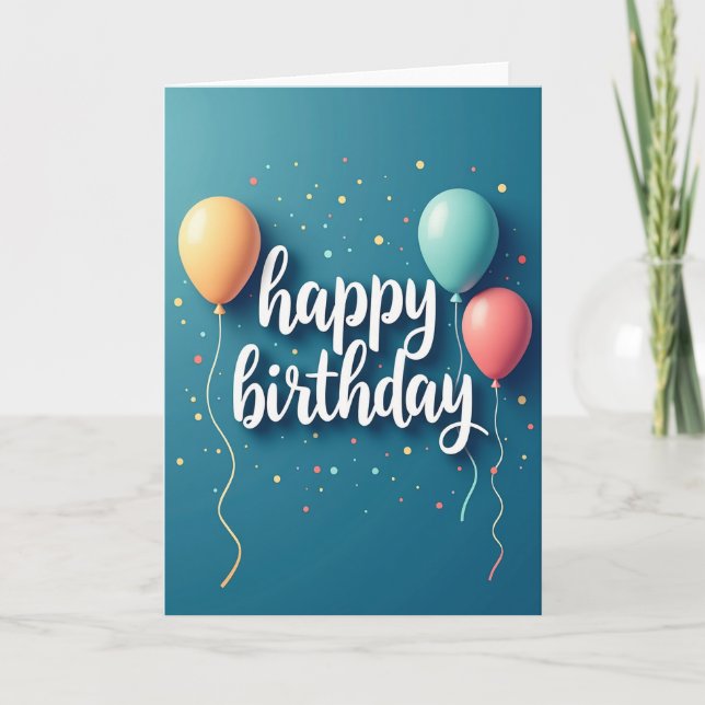 Carte de vœux Joyeux Ballon (Devant)