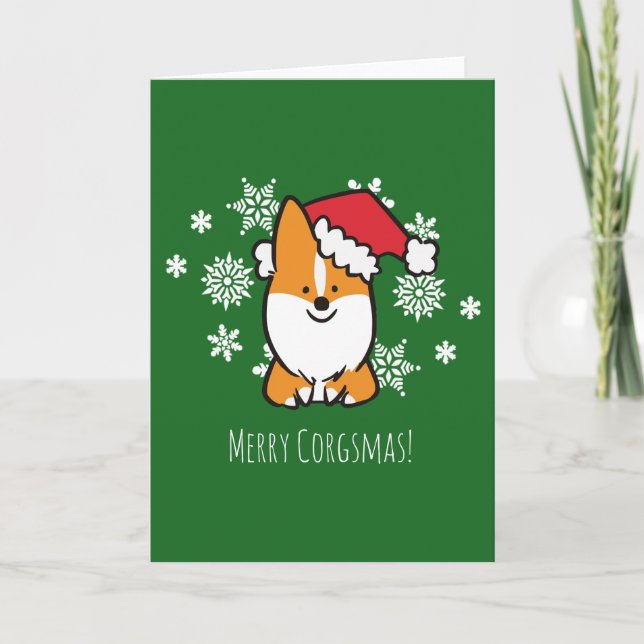 Carte de voeux Joyeux Corgsmas | CorgiThings (Devant)