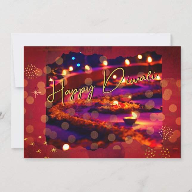Carte de vœux Joyeux Diwali (Devant)