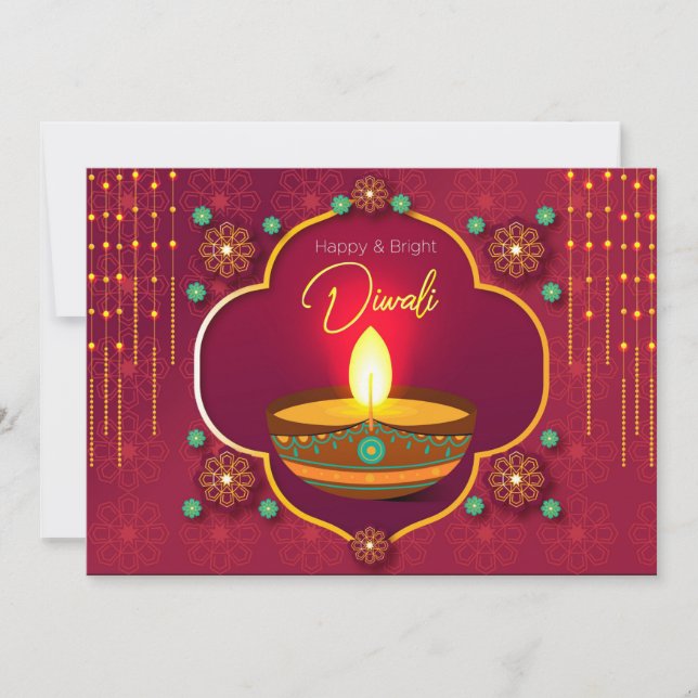 Carte de vœux Joyeux Diwali (Devant)