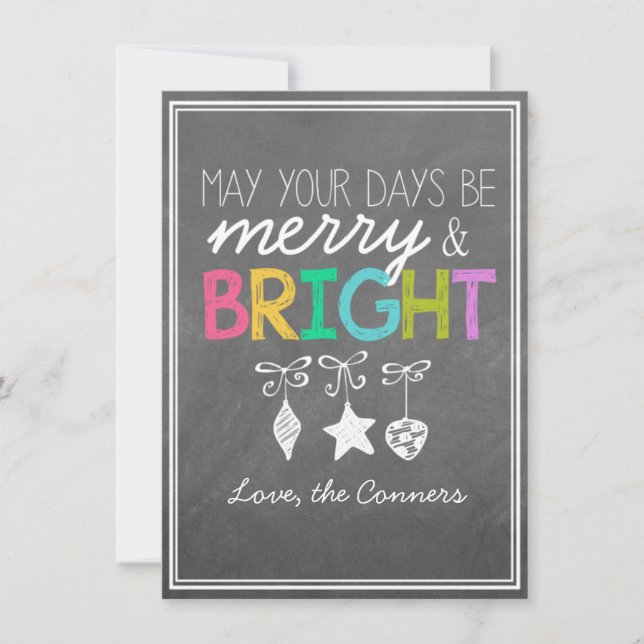 Carte de voeux Joyeux et lumineux (Devant)