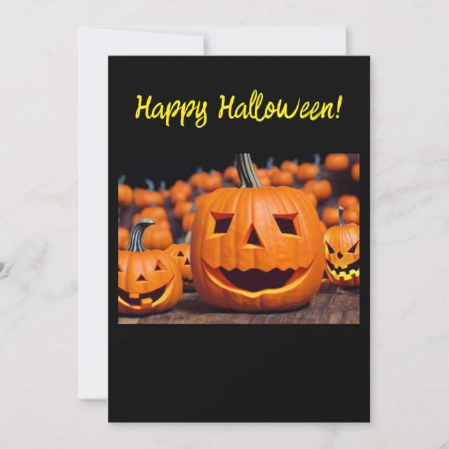 Carte de vœux joyeux Halloween (Devant)