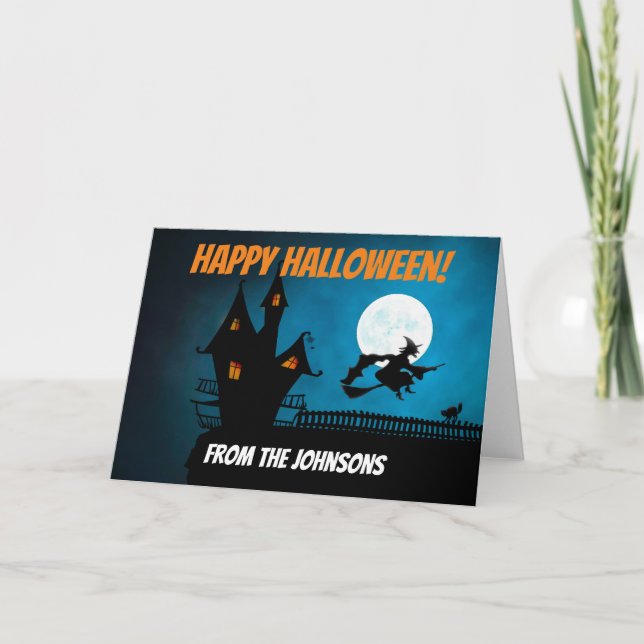 Carte de vœux joyeux Halloween à l'intérieur vierg (Devant)