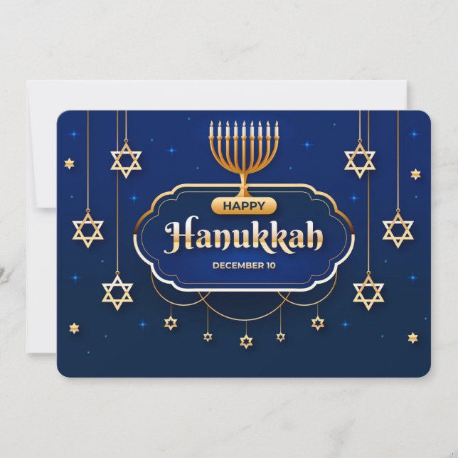 Carte de vœux joyeux Hanukkah (Devant)