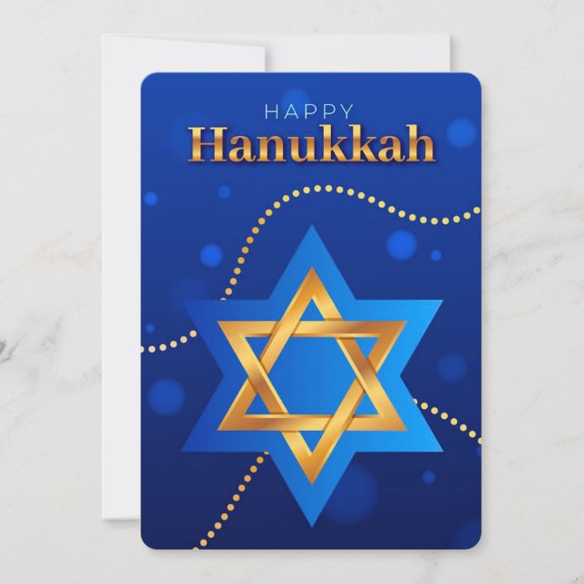 Carte de vœux joyeux Hanukkah (Devant)