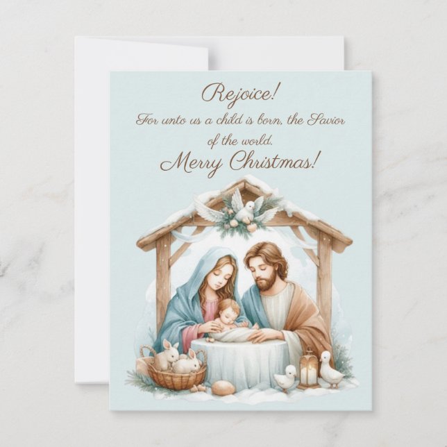 Carte de vœux joyeux Noël (Devant)