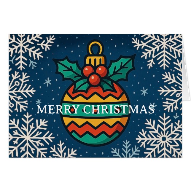 Carte de vœux joyeux Noël (Devant horizontal)
