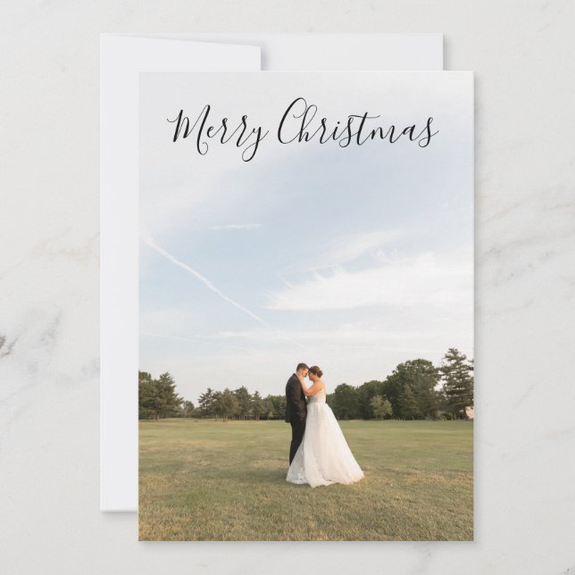 Carte de vœux joyeux Noël avec photo (Devant)