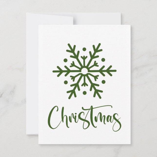 Carte de voeux Joyeux Noël blanc (Devant)