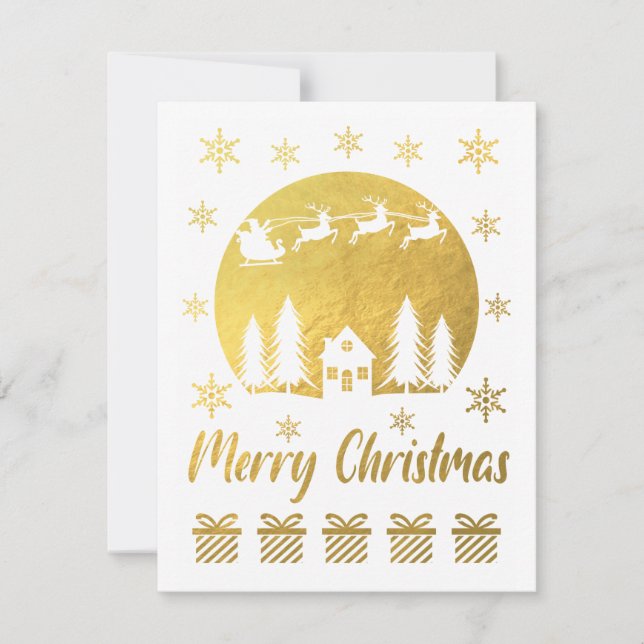 Carte de voeux Joyeux Noël blanc (Devant)