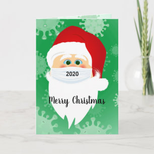 Carte de voeux Joyeux Noël Masqué Père Noël