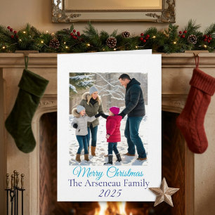 Carte de vœux 'Joyeux Noël' personnalisée avec pho