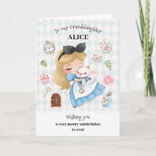 Carte de vœux Joyeux Non-Anniversaire Alice au Pay