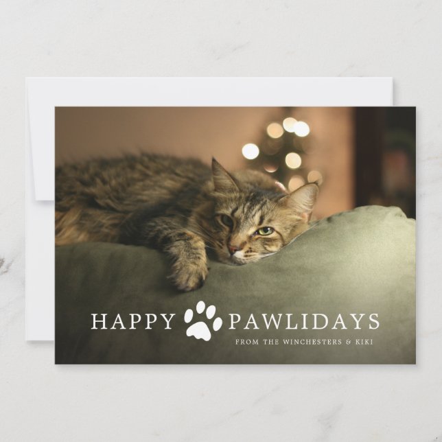 Carte de vœux Joyeux Pawlidays (Devant)