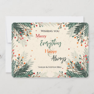 Carte de vœux Joyeux Tout et Bonheur Toujours