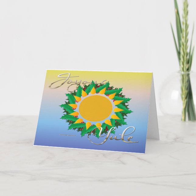 Carte de voeux Joyous Sun Wreath (Devant)