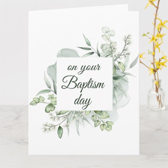 Carte de voeux JW Baptism Cadeaux (Fleur jaune)