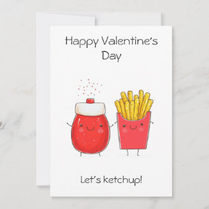 Carte de voeux - Ketchup ! Cute Ketchup Fries
