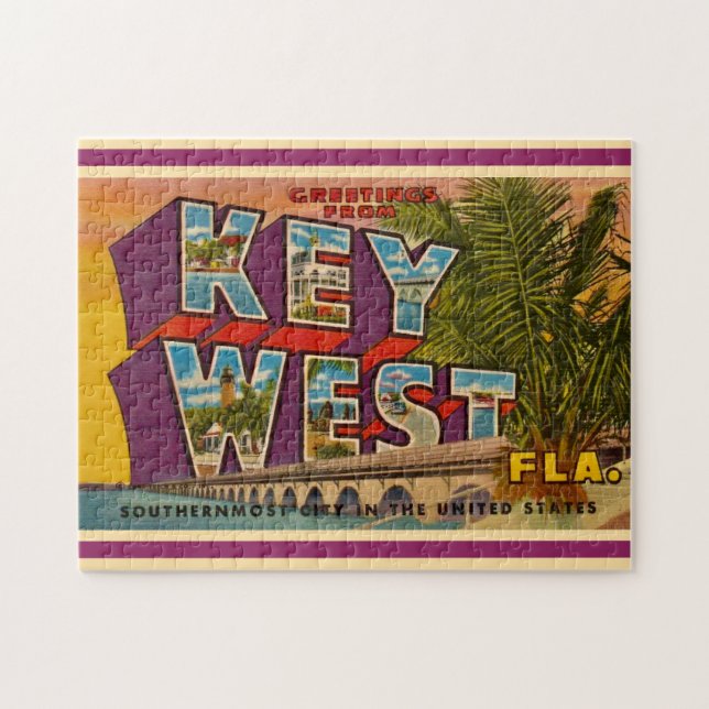 Carte de voeux Key West 11x14 Puzzle (Horizontal)