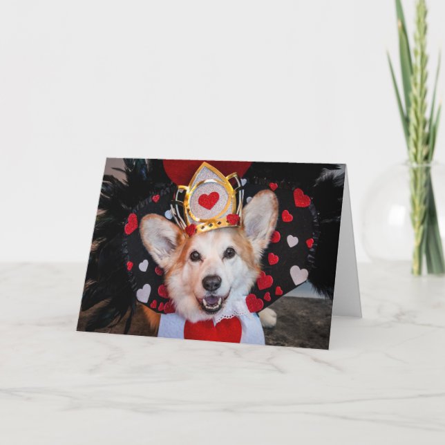 Carte de voeux King of Hearts Corgi Valentine (Devant)