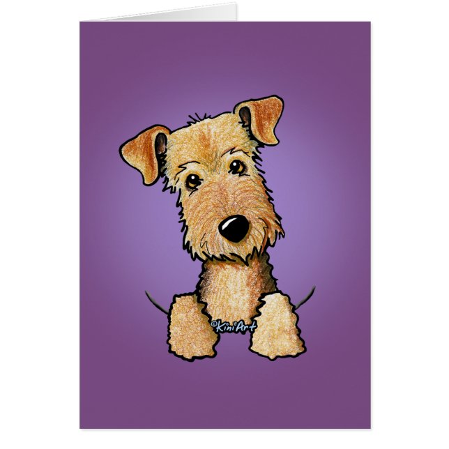 Carte de voeux KiniArt Airedale Terrier (Devant)