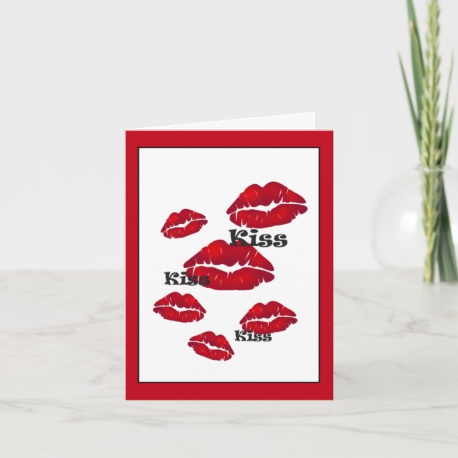 Carte de voeux Kiss Kiss Kiss (Devant)