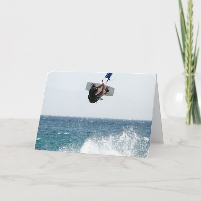 Carte de voeux Kiteboard Jump (Devant)