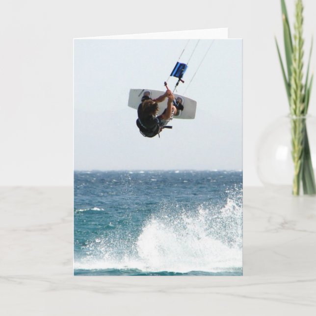 Carte de voeux Kiteboard Jump (Devant)