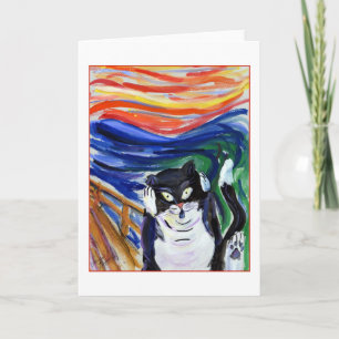 Carte de voeux Kitty Scream