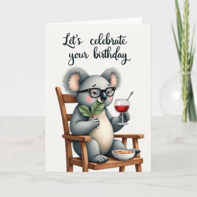 Carte de vœux Koala pour anniversaire (Devant)