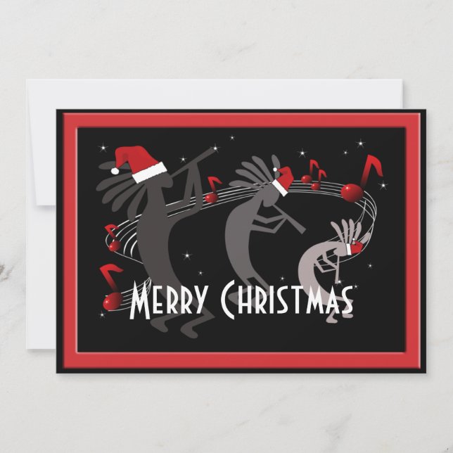 Carte de voeux Kokopelli Christmas Flat (Devant)
