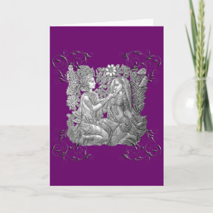 Carte de voeux Krishna et Radha