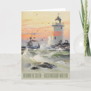 Carte de voeux Kustlandskap med fyr (Sillén) CC051