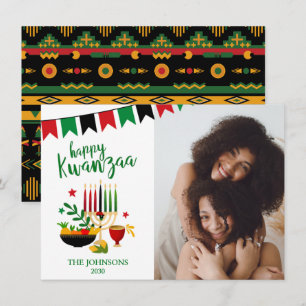 Carte de vœux Kwanzaa avec photo
