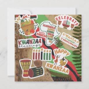 Carte de voeux Kwanzaa Flat