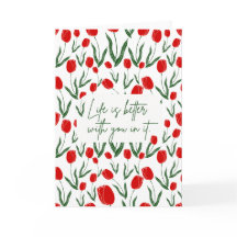 Carte de vœux « La vie est meilleure avec vous »