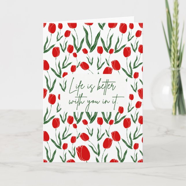 Carte de vœux « La vie est meilleure avec vous » (Devant)
