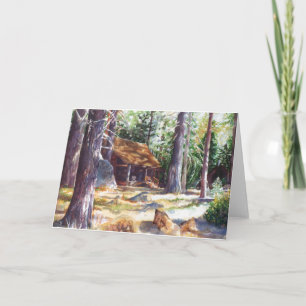 Carte de voeux Lake Tahoe Cabine 7" X 5"