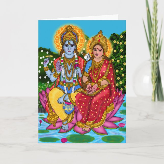 Carte de voeux Lakshmi Narayan (Devant)