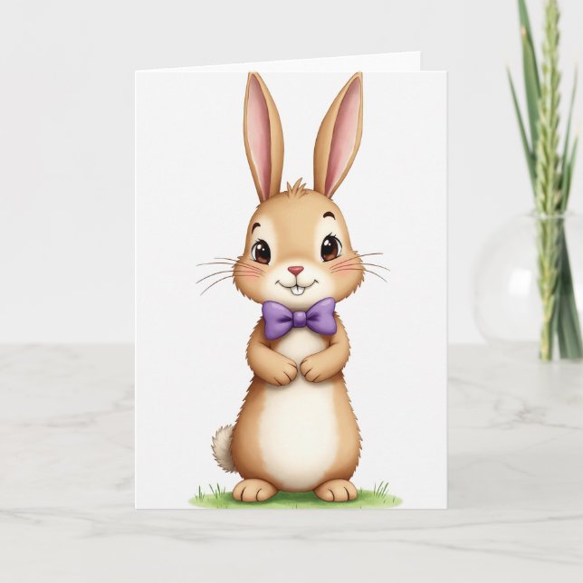Carte de vœux Lapin Ami (Devant)