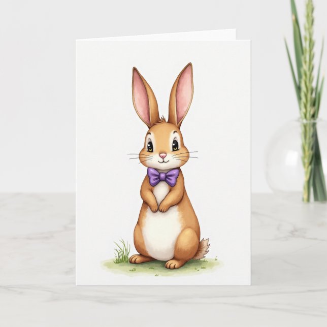Carte de vœux lapin amical (Devant)