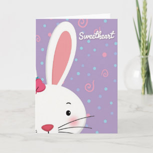 Carte de vœux Lapin Chéri