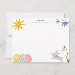 Carte de vœux Lapin de printemps