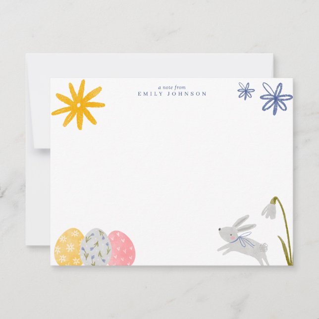 Carte de vœux Lapin de printemps (Devant)