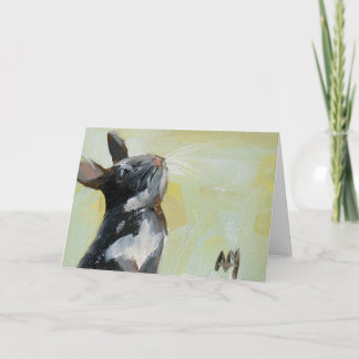 carte de vœux lapin drôle